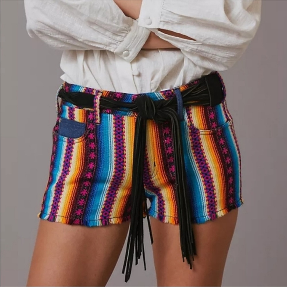 Pilcro (Anthropologie) Colorful Striped Women's Surf Shorts